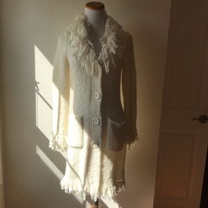 Long knit cardigan